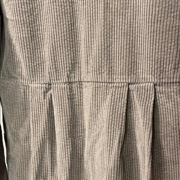 J. Jill Gray Corduroy Oversize Shacket Jacket with Velvet Trim Size Small - Picture 4 of 6